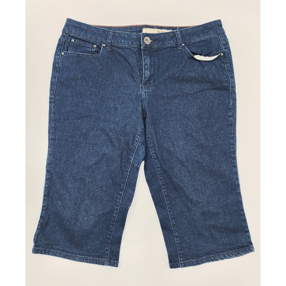 DKNY Jeans Women's Denim Bermuda Short Blue size 12 Dark‎ Wash